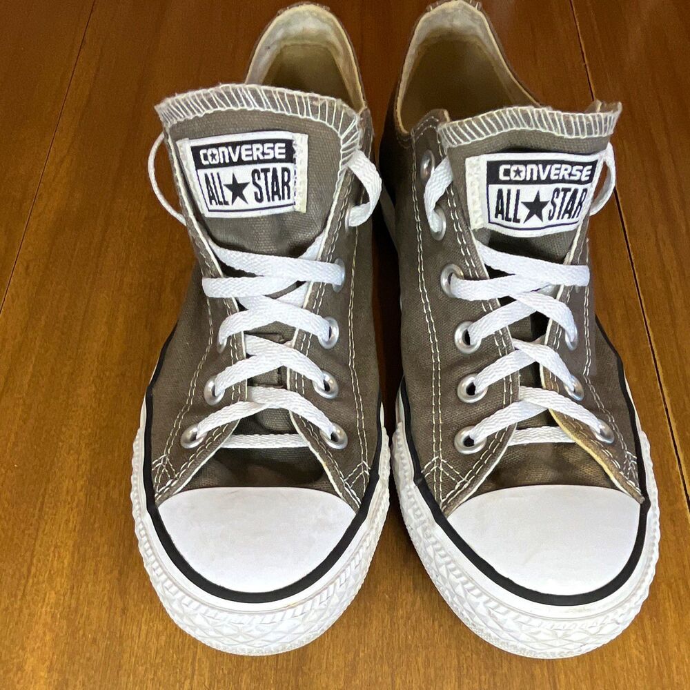 Converse All Star Men's/Womens  Low Top Canvas Sneakers Gray/White Lace-Up US 8